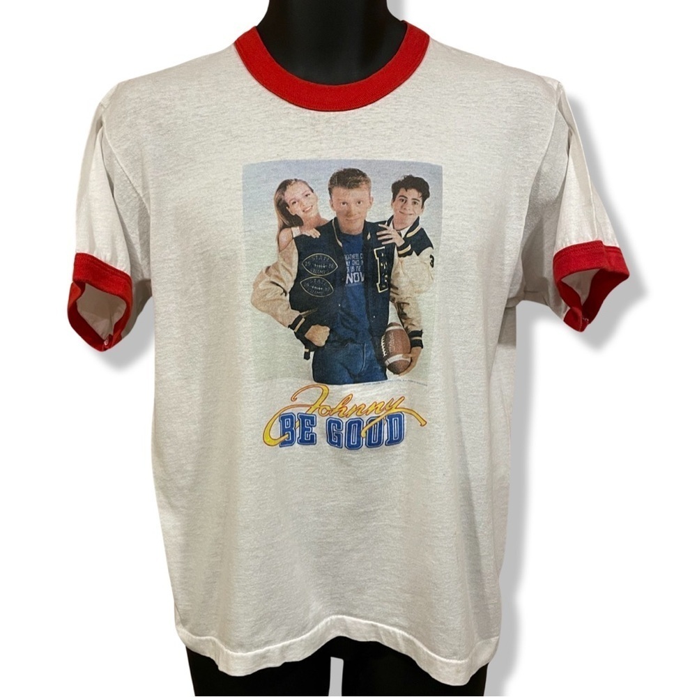 Vintage 1988 Johnny Be Good Movie Promo Ringer Tee